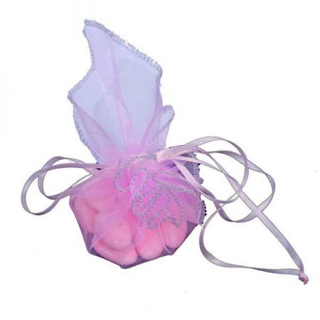 sac magique rose tirette 10pcs anniversaire communion mariage fete feudartifice cotillons 