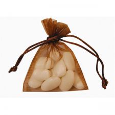 sac organza chocolat 10 pcs anniversaire communion mariage fete feudartifice cotillons 