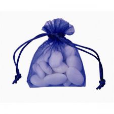 sac organza bleuroyal 10 pcs anniversaire communion mariage fete feudartifice cotillons 