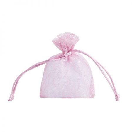 sac dentelle rose 5 pieces anniversaire communion mariage fete feudartifice cotillons 