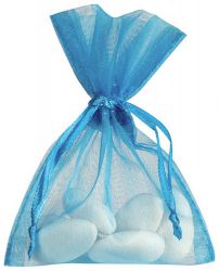 70017 8 turquoisesachet organdi boite bonbon dragee serviette disco theme fete ceremonie table decoration 4