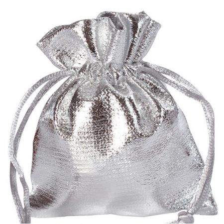 70018 4 argentbrillant tissu organdi boite bonbon dragee serviette disco theme fete ceremonie table decoration sachet 