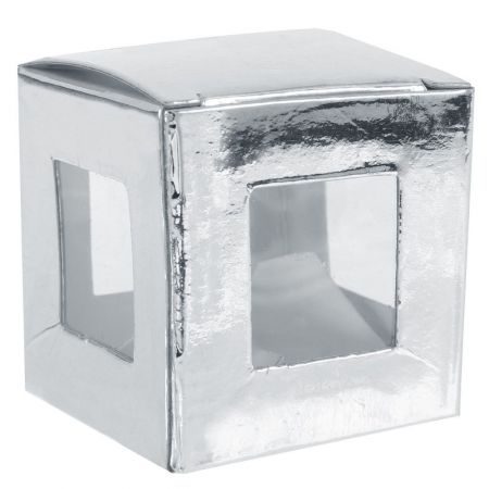 70325 4 argent boite carree cornet valise coffret paillette boite sapin pvc turquoise ours coeur lapin lait boite bonbon dragee serviet 