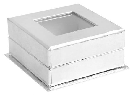 70213 4 argentboite carree cornet valise coffret paillette boite sapin pvc turquoise ours coeur lapin lait boite bonbon dragee serviette 