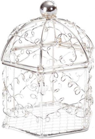 bonbonniere cage argent 
