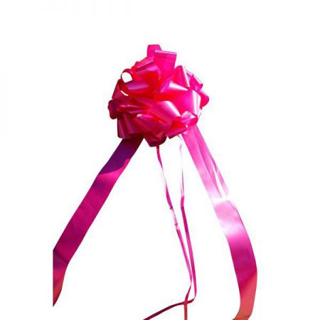 noeud geant voiture fushia 108mx7cm anniversaire communion mariage fete feudartifice cotillons 