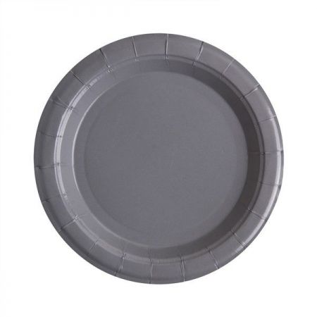 assiette laquee gris les 10 pieces anniversaire communion mariage fete feudartifice cotillons 