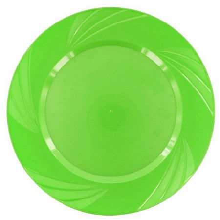 assiettes ronde vert les 6 pieces anniversaire communion mariage fete feudartifice cotillons 