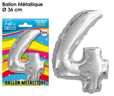 balmc04 ballon metallique chiffre 4 age pas cher top fete 