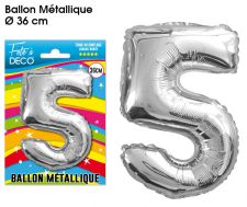 balmc05 ballon metallique chiffre 5 age pas cher top fete anniversaire deco 