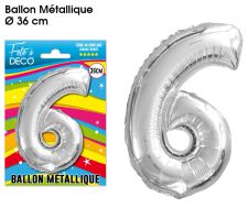 balmc06 ballon metallique chiffre 6 age deco anniversaire top fete 