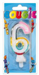 bbc06 bougie chiffre 6 age deco anniversaire top fete 