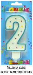 bbcgb02 bougie chiffre 2 age deco anniversaire top fete pas cher 