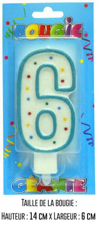 bbcgb06 bougie geante bleu deco anniversaire age top fete pas cher 