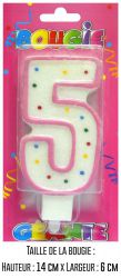 bbcgr05 bougie geante rose chiffre 5 age deco anniversaire top fete 