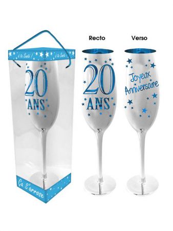 flcb02 flute champagne humoristique pas cher top fete age 18 ans anniversaire bleu 