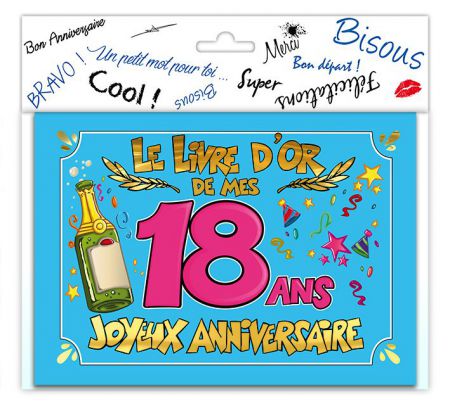 ldor01livre or humoristique anniversaire 18 ans chiffre age deco 