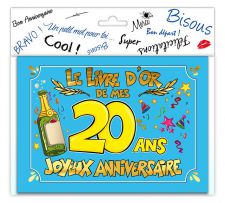 ldor02 livre or humoristique anniversaire chiffre age 20 ans deco 