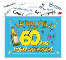 ldor06 livre or humoristique anniversaire chiffre age 60 ans deco 