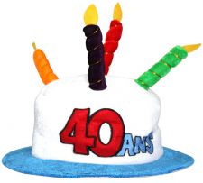 chapeau anniversaire 40 ans 