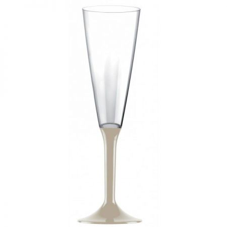 flut champagne jetable plastique top fete deco pas cher taupe 