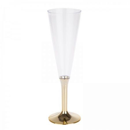 flut champagne jetable plastique top fete deco pas cher or 