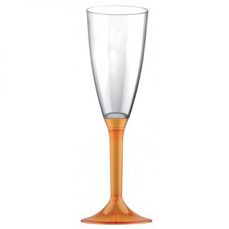 flut champagne jetable plastique top fete deco pas cher orange mandarine 