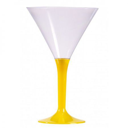 verre cocktail pied jaune 