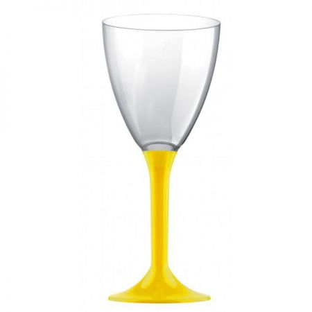 verre a vin plastique top fete deco mariage jaune 