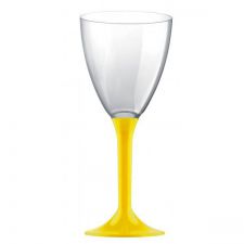 verre a vin plastique top fete deco mariage jaune 