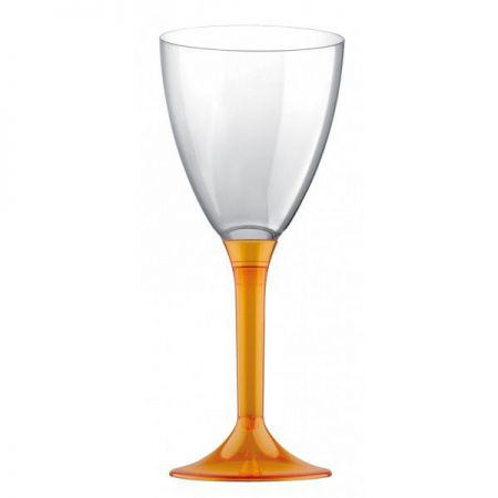 verre a vin plastique top fete deco mariage orange mandarine 