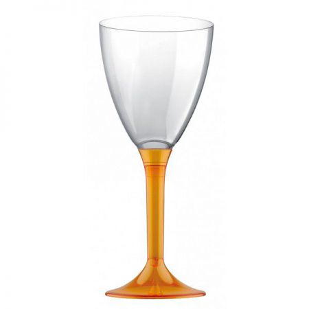 verre a vin plastique top fete deco mariage orange mandarine 