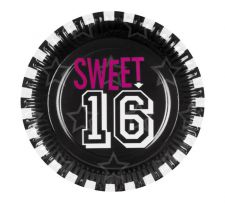 b44463 assiette sweet 16 ans decoration anniversaire pas cher boland 