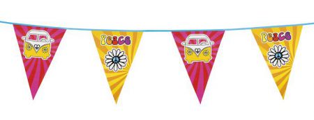 b44501 hippie guirlande fanions decoration anniversaire boland pas cher 