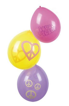 b44507 ballons hippie decoration anniversaire pascher helium top fete boland 