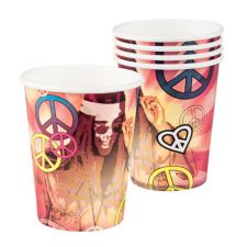 b44510 gobelet hippie vaisselle jetable pas cher decoration anniversaire top fete boland