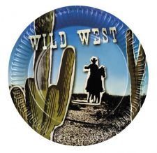 b54313 assiette wild west western decoration anniversaire vaisselle jetable pas cher top fete boland 