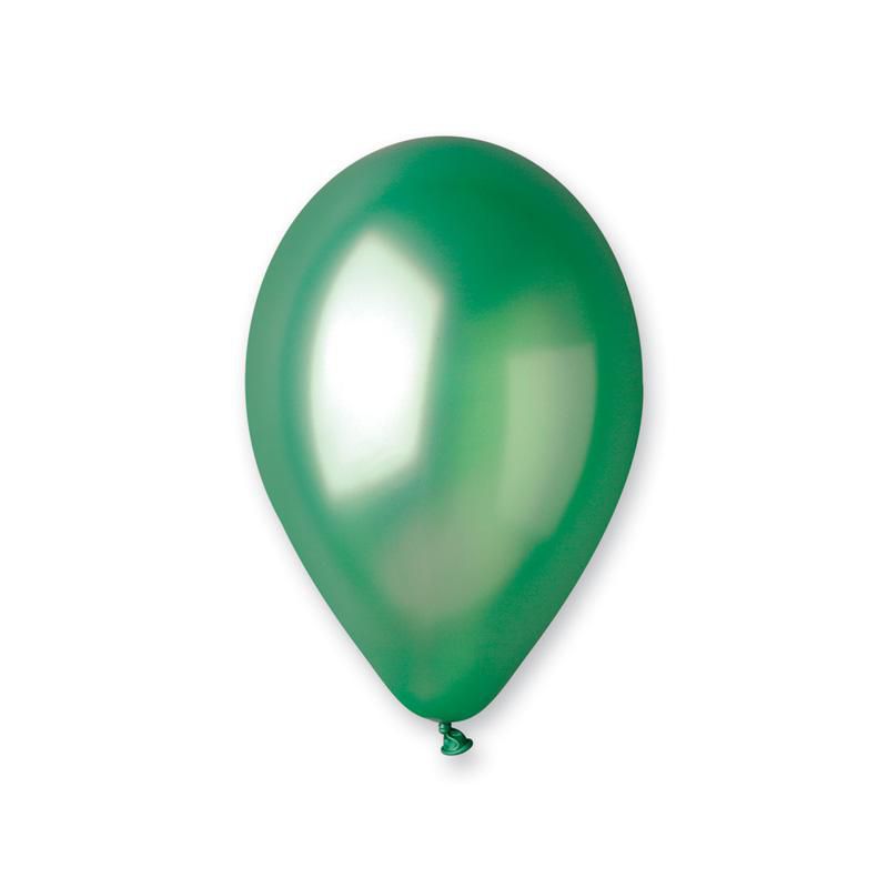 100 ballons Métallisés vert sapin
