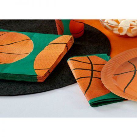 1228ora serviettes basketball deco anniversaire papier 