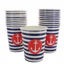 1114ma gobelet marine carton vaisselle jetable deco salle