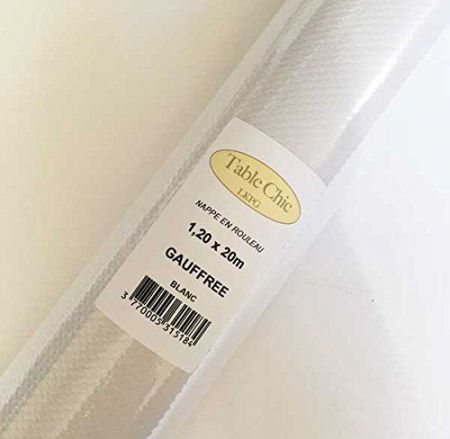 nappe papier gaufre blanc 20m 
