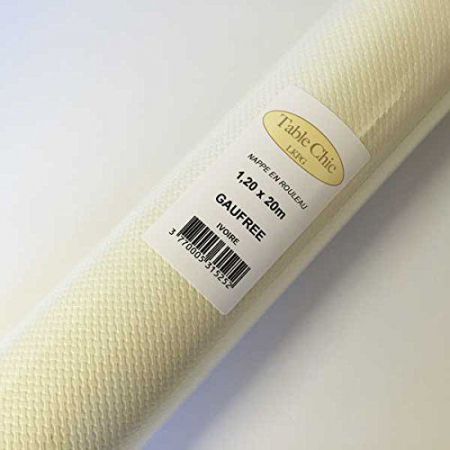 nappe papier gaufre ivoire 20m 