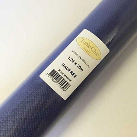 nappe papier gaufre bleu marine 20m 