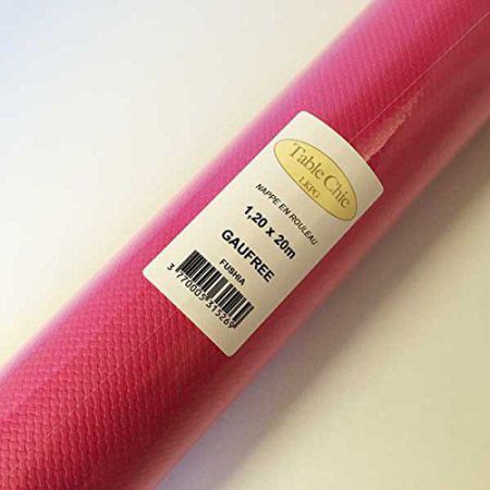 nappe papier gaufre fuchsia 20m 