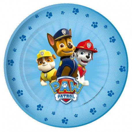 Assiette en plastique Pat Patrouille - 20 cm - My Party Kidz