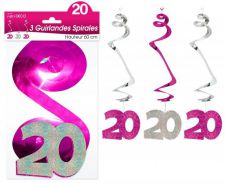 guirlande rose spirale 20 ans 