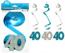 guirlande spirale hologramme 40 ans 