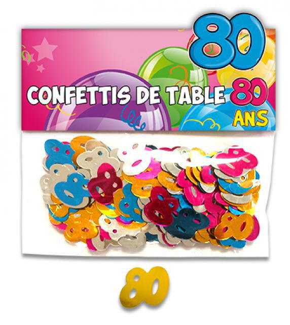 Confettis de table Joyeux anniversaire - Age - Multicolores