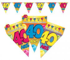 fanion 40 ans multicolore 