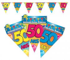 fanion 50 ans multicolore 